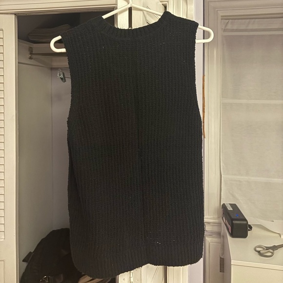 Abercrombie & Fitch Textural Crew Sweater Shell Tank Black Size Small NWT - Picture 4 of 6